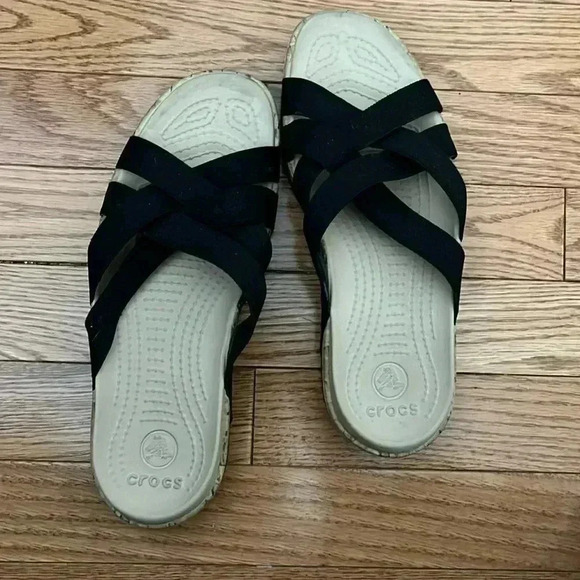 [W7] Crocs  Slipper Sandals Eddie Strappy Stretch - Picture 1 of 5